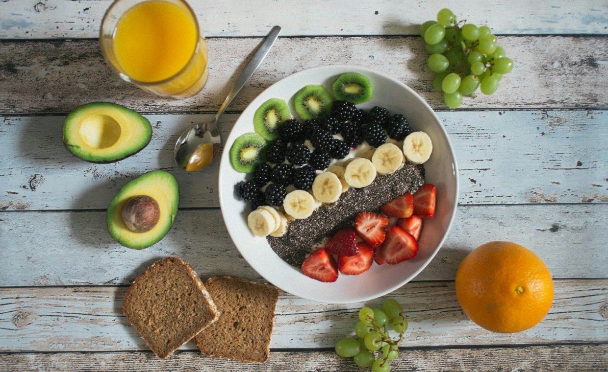 fruit lot on ceramic plate